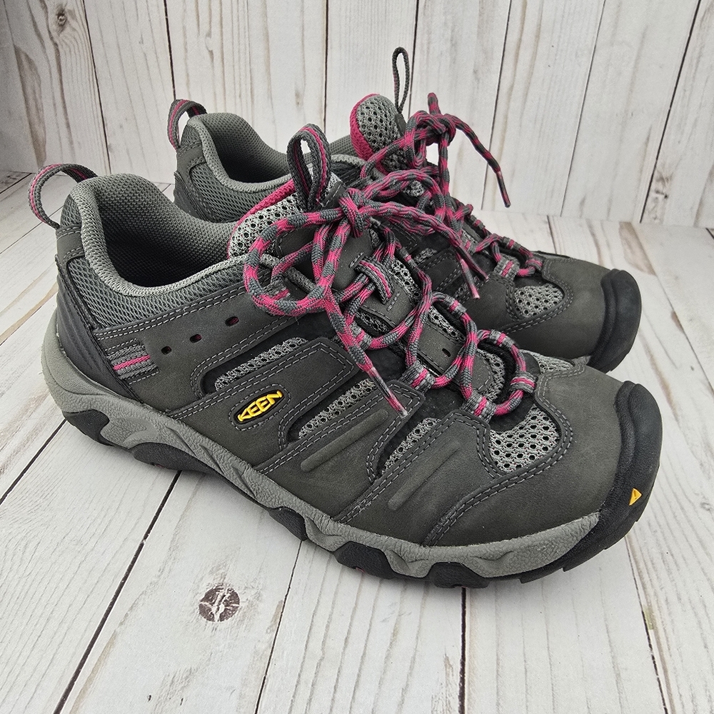 Keen Hiking Shoes Pink and Gray Women’s Size 7.5 - Picture 16 of 16